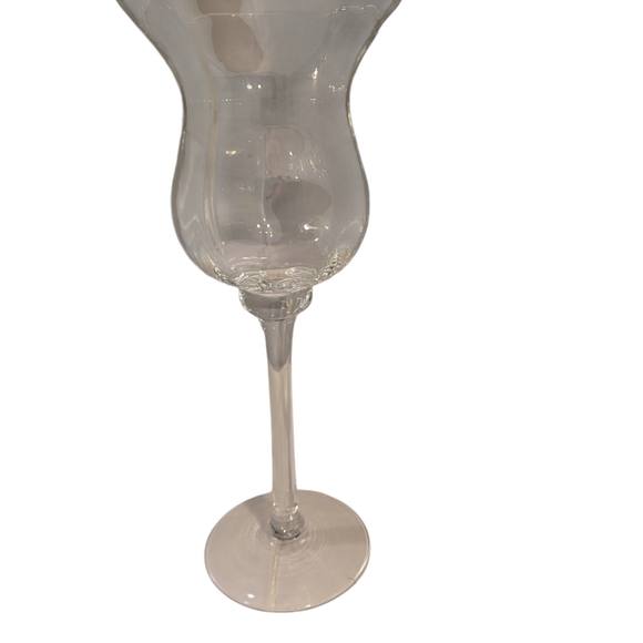 Hurricane Vase Champagne Vase Decorative Glass Centerpiece 12" Tall 4" Wide - Picture 8 of 10